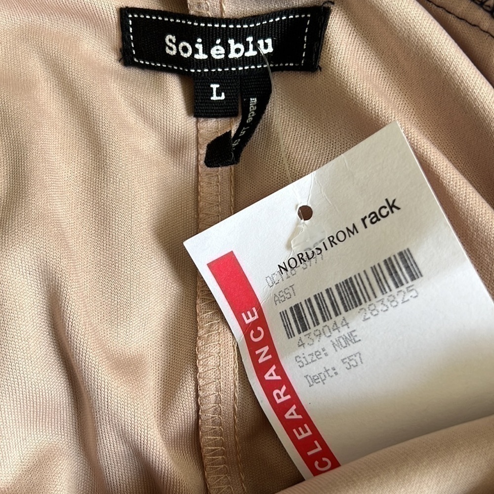 Soieblu nwt navy sheer dress. Size L NWT - image 8